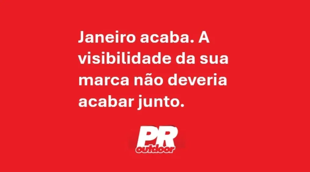 Janeiro acaba. A visibilidade da sua marca n&atilde;o deveria acabar junto.